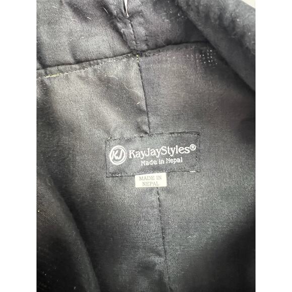 KayJayStyles Handmade Burlap Backpack Made in Nepal Multicolor - Picture 5 of 6